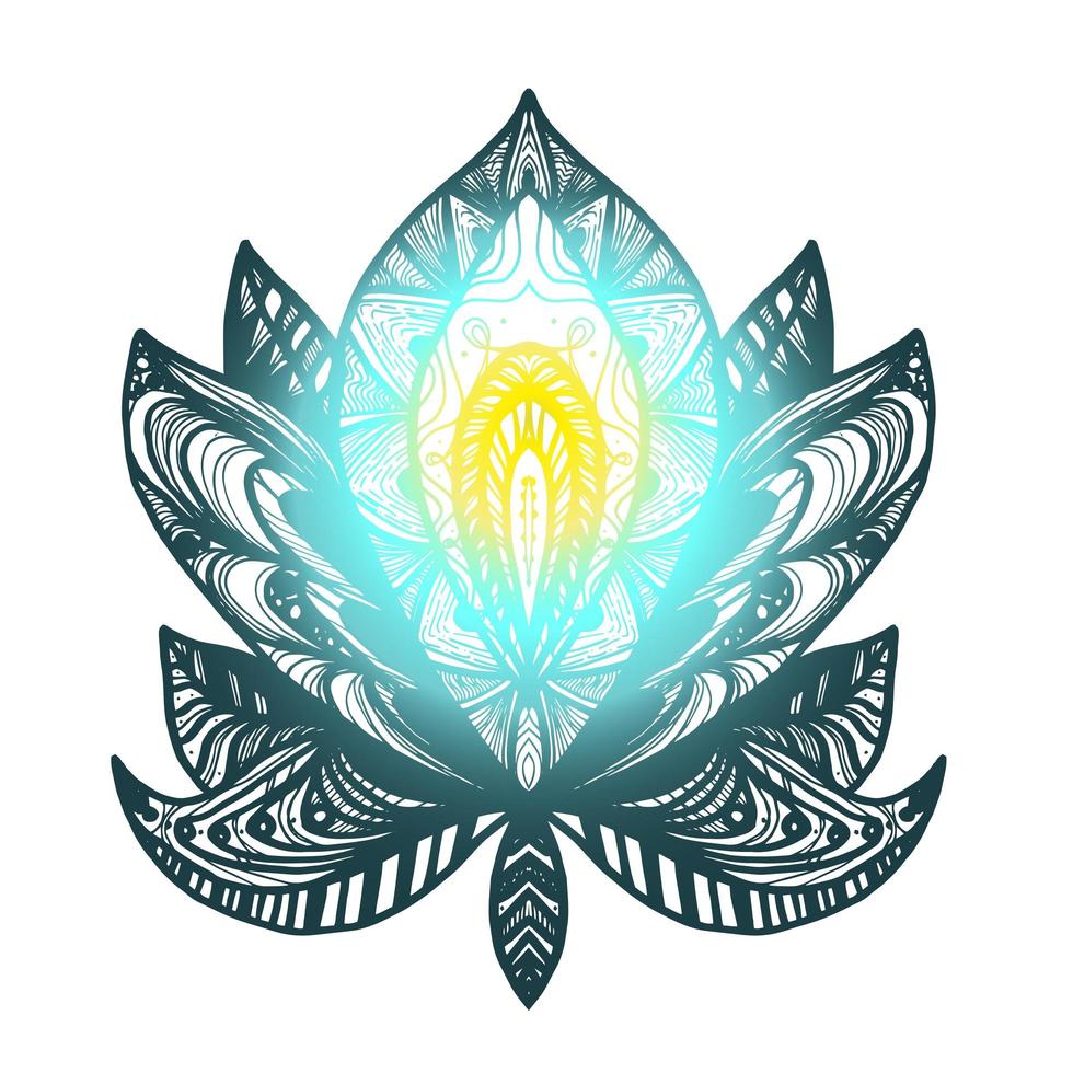 Flower Lotus Tattoo vector