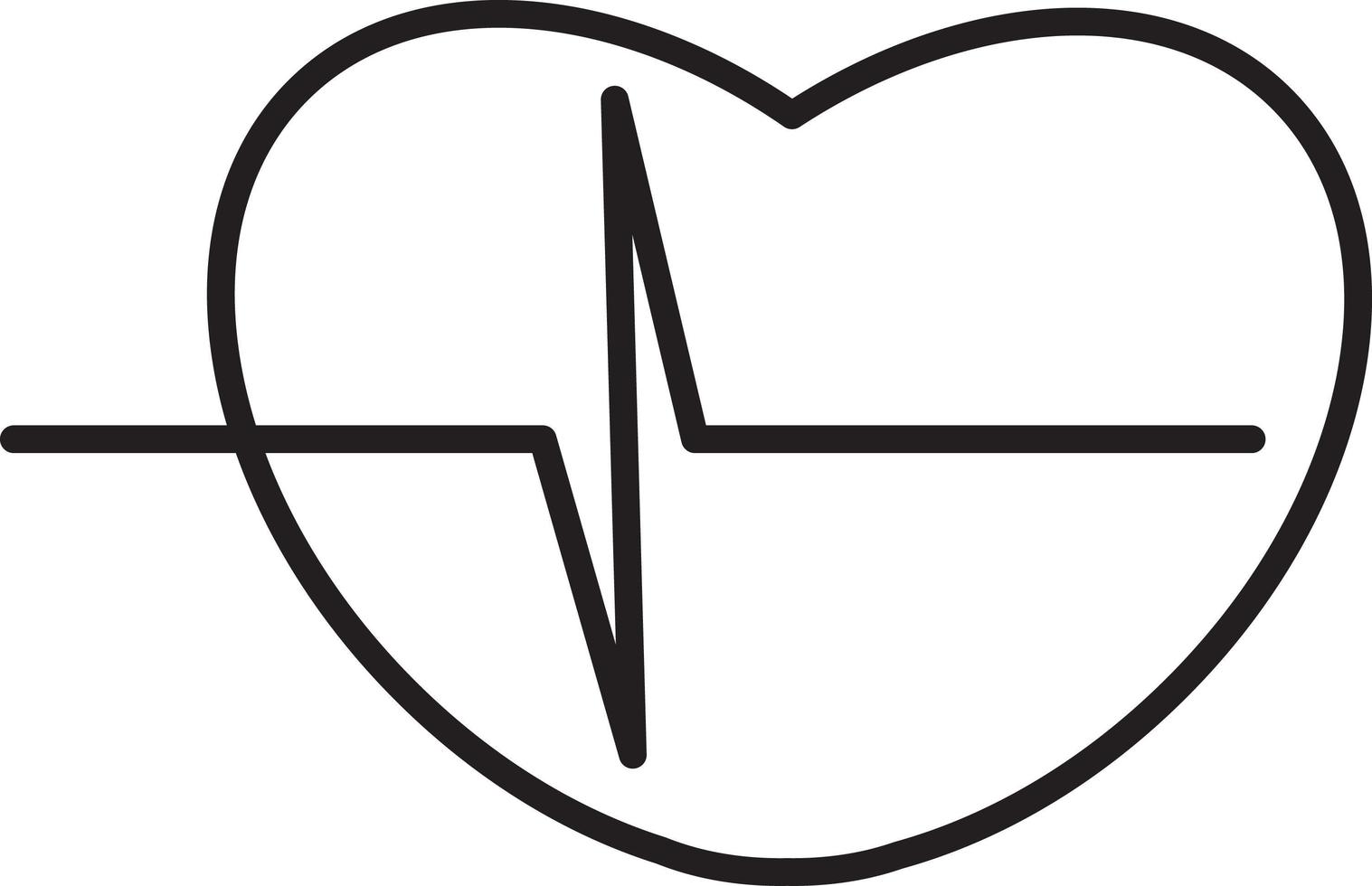 pulso del corazón medicina humana cardiograma examen vector
