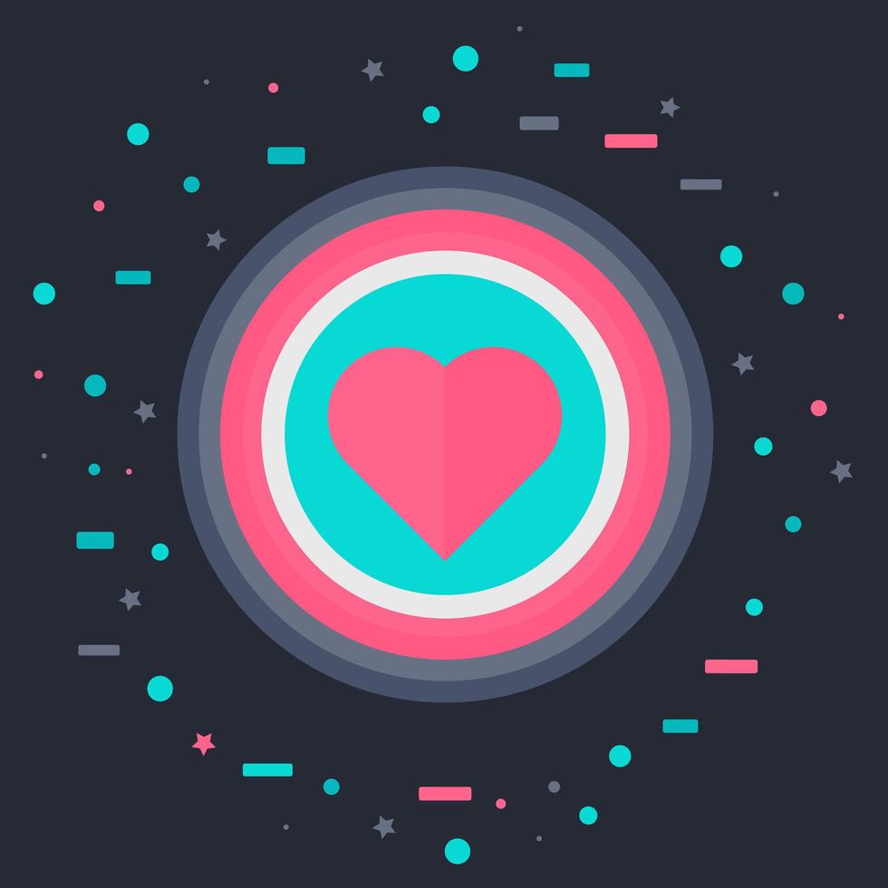 Like Icon with Heart vector