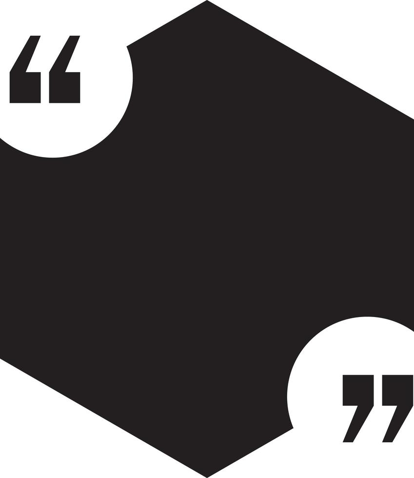 Quote blank speech citation bubble for text vector