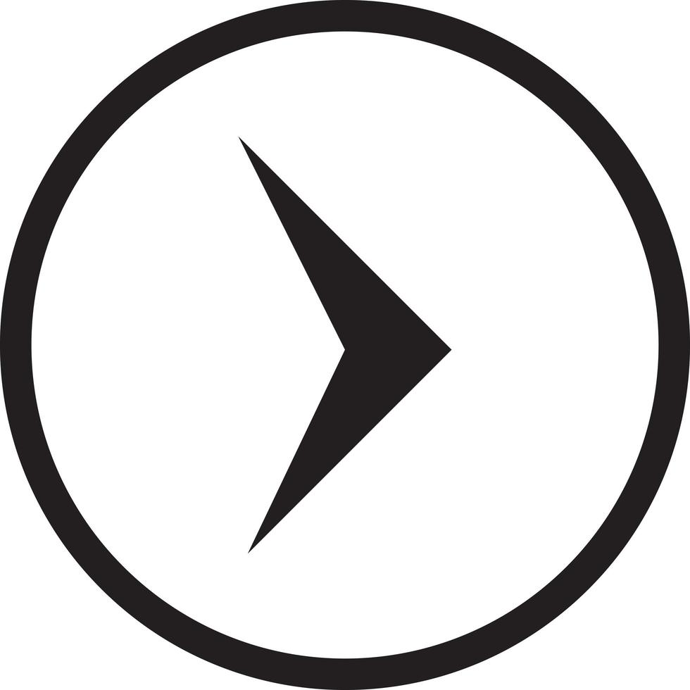Arrow vector sign in circle