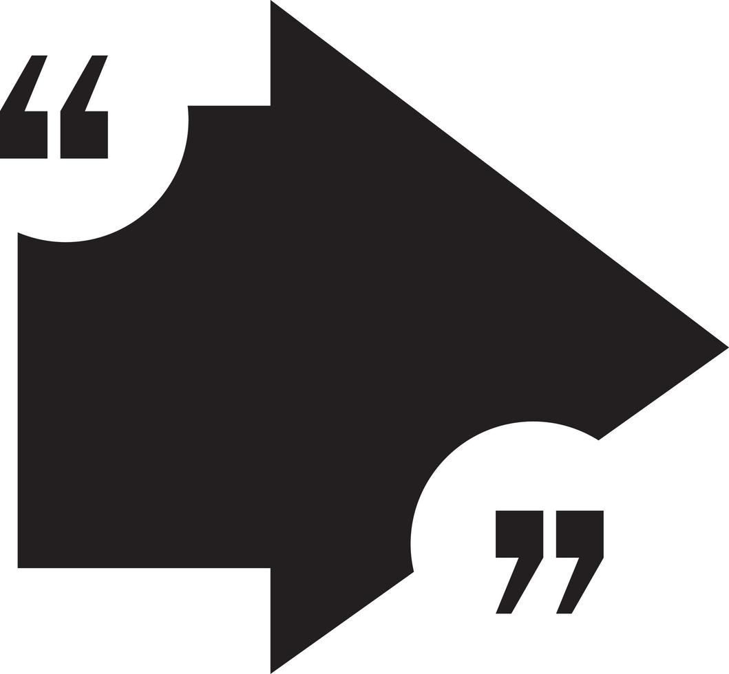 Quote blank speech citation bubble arrow for text vector