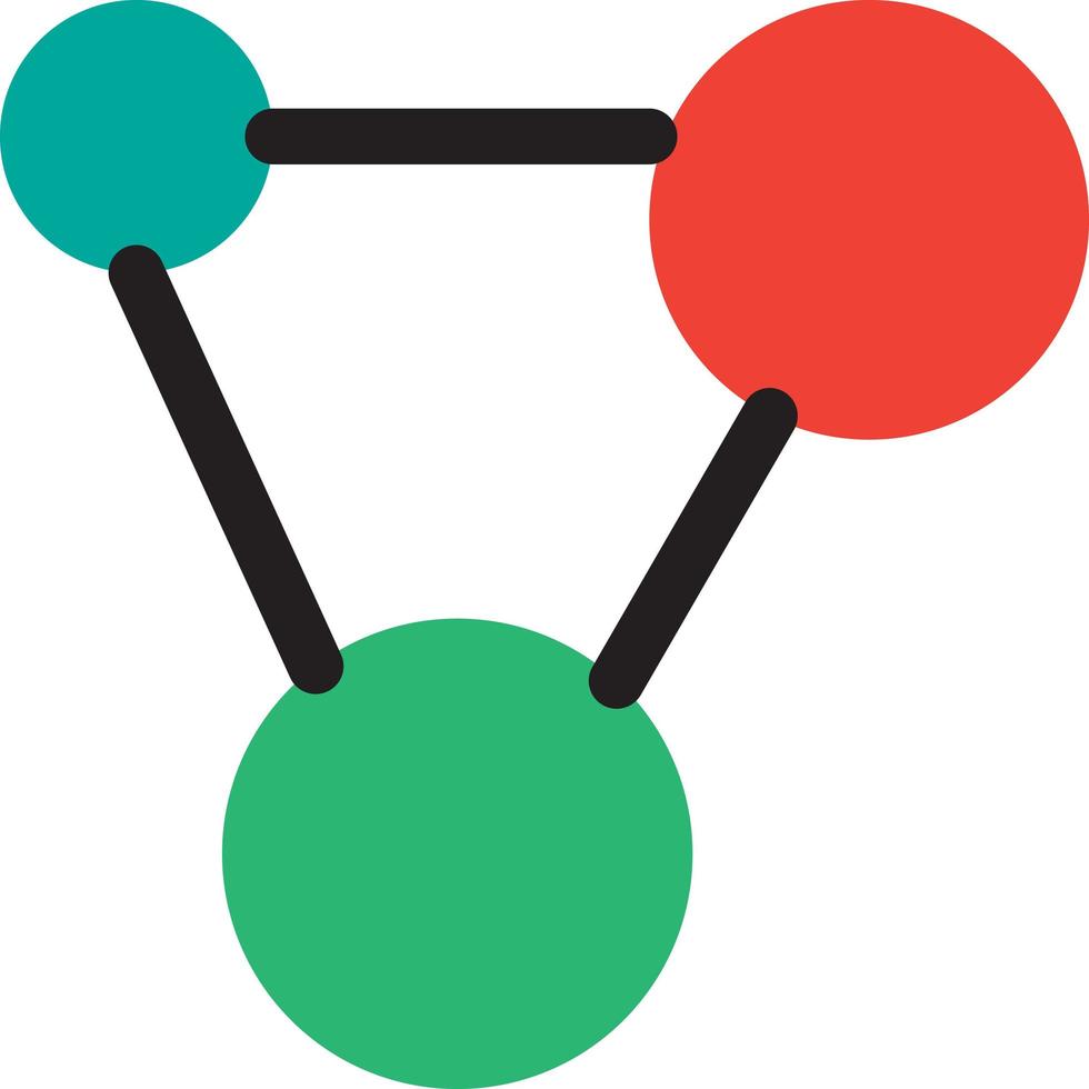 vector de icono de biología molecular o compuesto químico