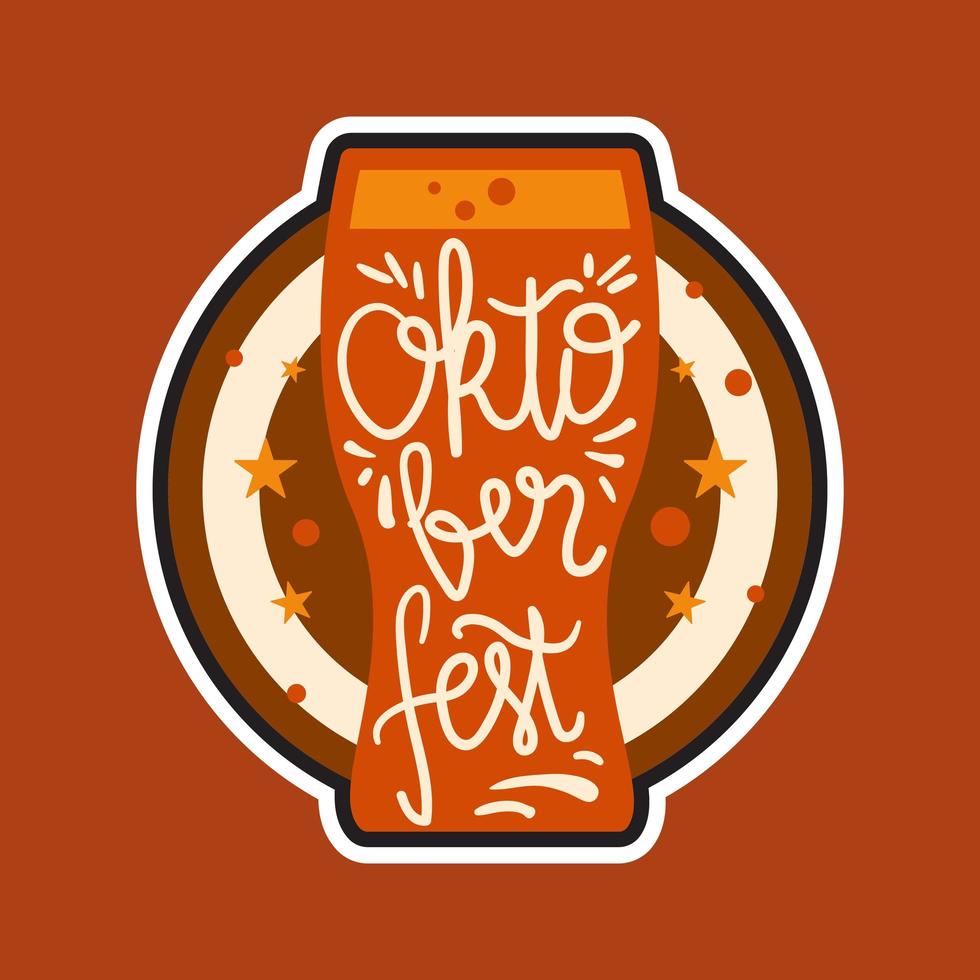 Oktoberfest Lettering Badge vector