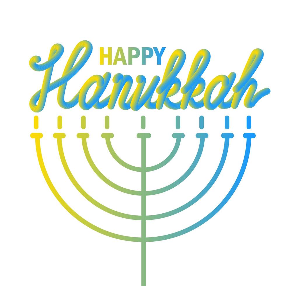 banner de saludo de hanukkah vector