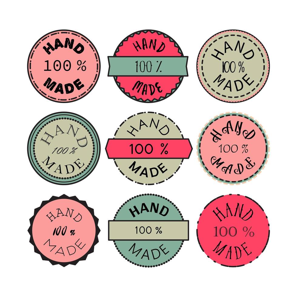 Hand Made Badge vector