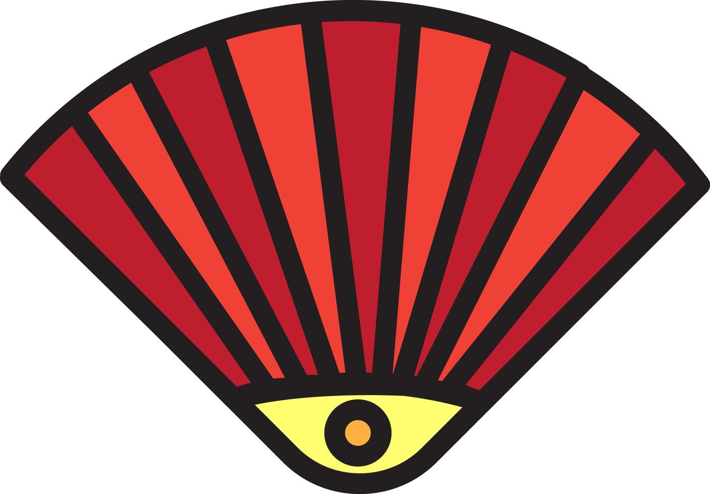 Fan woman summer asian tradition accessory vector