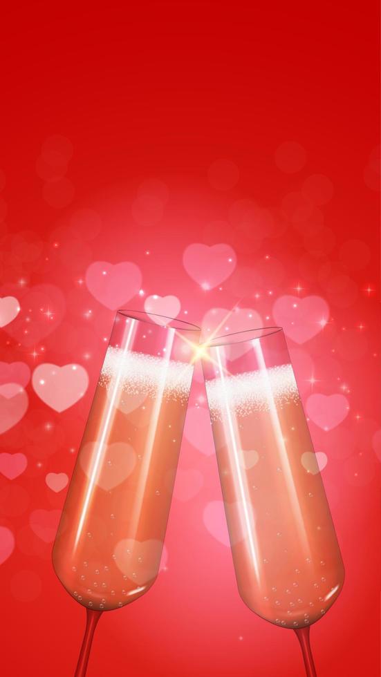 Valentine s Day Greeting Background Design. Template for advertising, web, social media and fashion ads. Horizontal poster, flyer, greeting card, header for website Vector Illustration