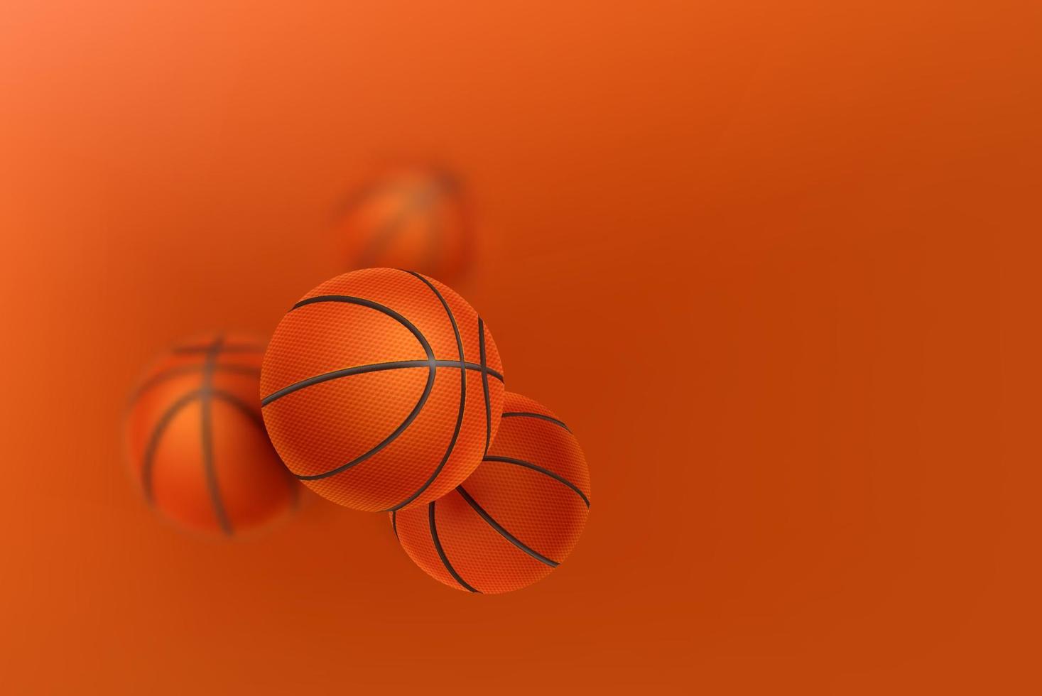 grupo de pelotas de baloncesto vector wallpaper con espacio de copia