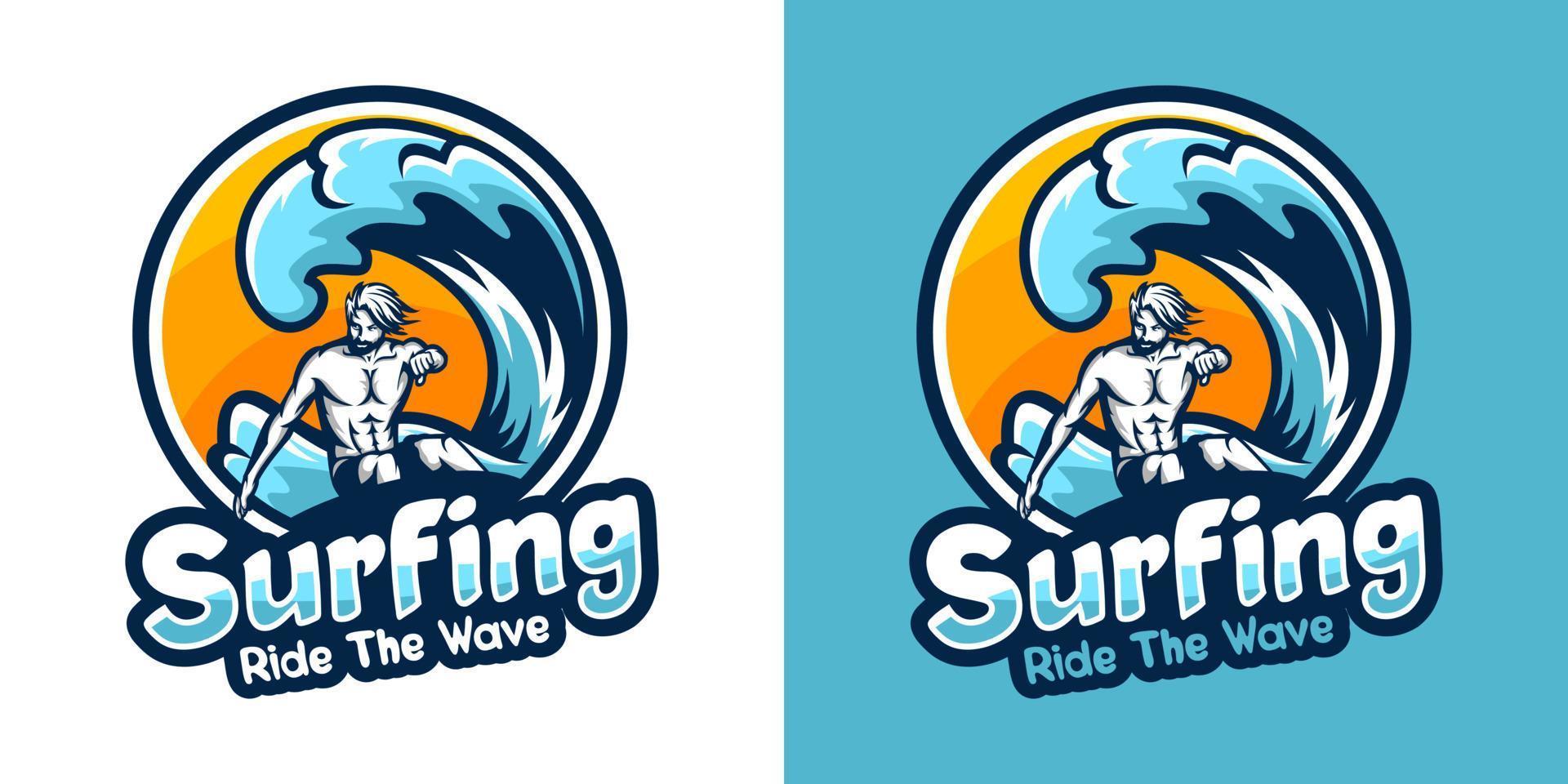 surfing logo vector