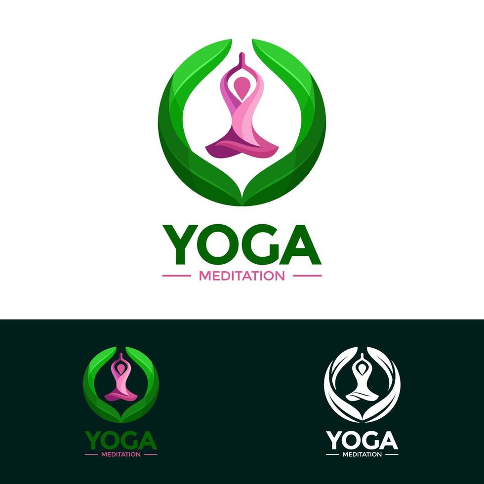 vector logo de yoga