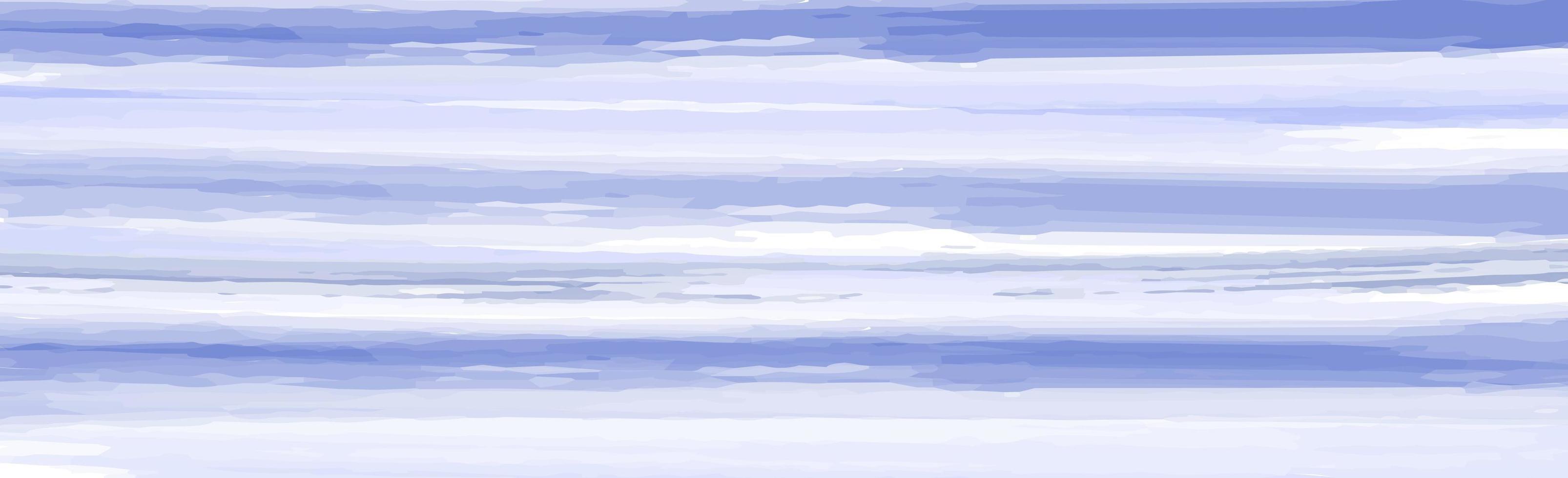 Realistic blue watercolor panoramic texture on white background - Vector