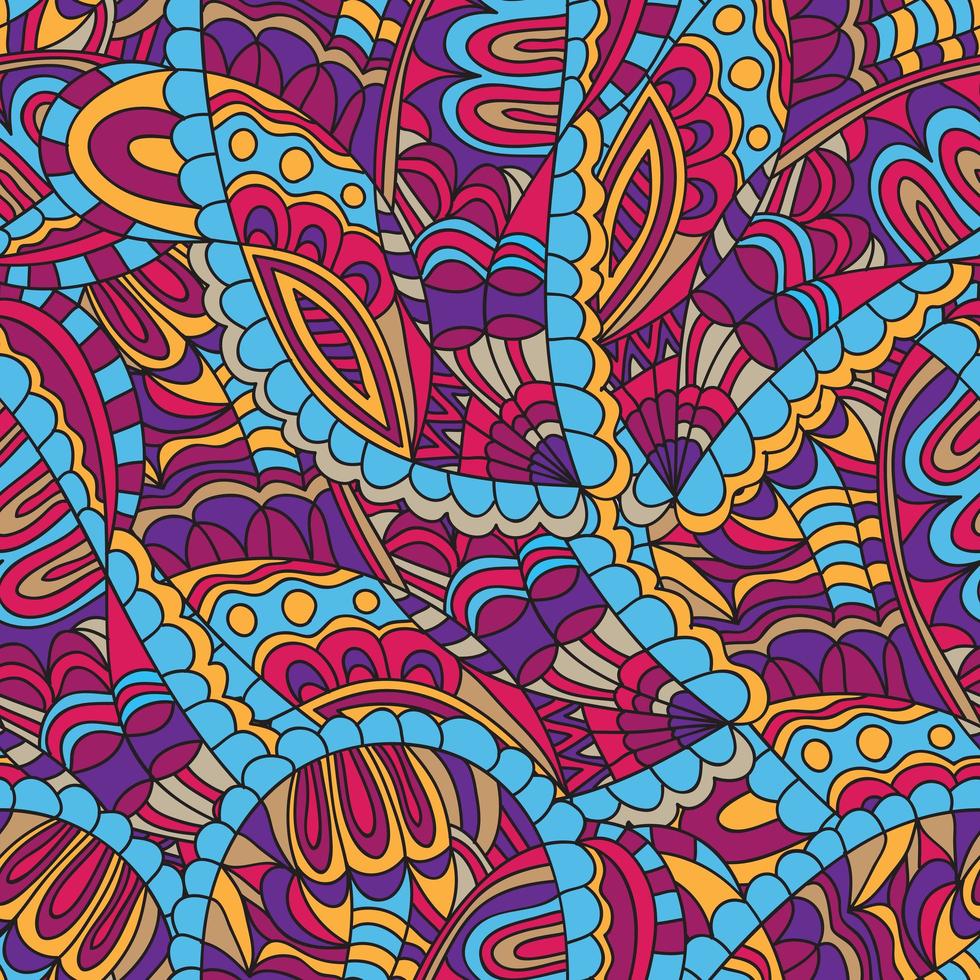 Seamless pattern based on traditional Asian elements Paisley vector