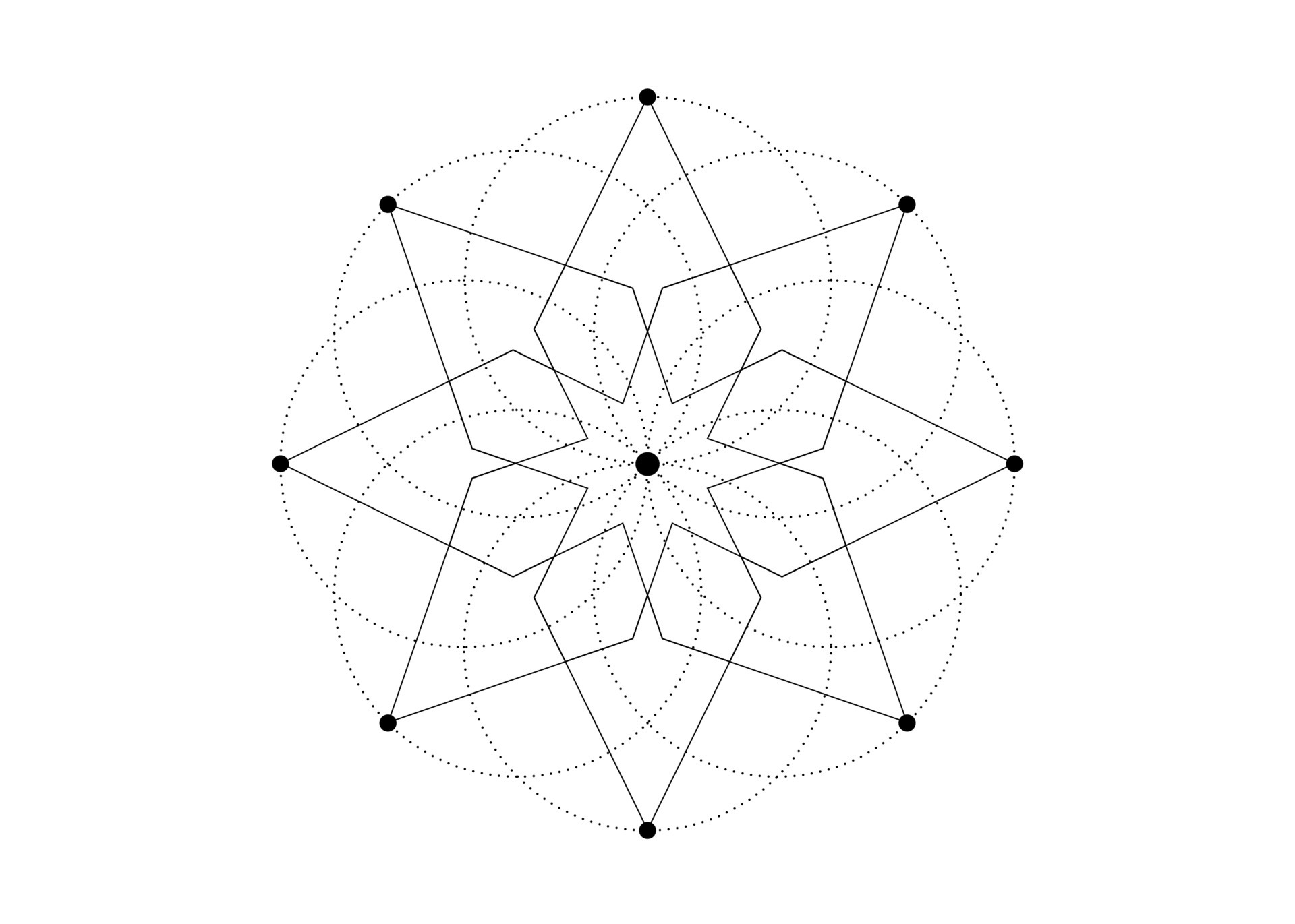 Sacred Geometry, eight pointed star. Logo icon Geometric mystic mandala