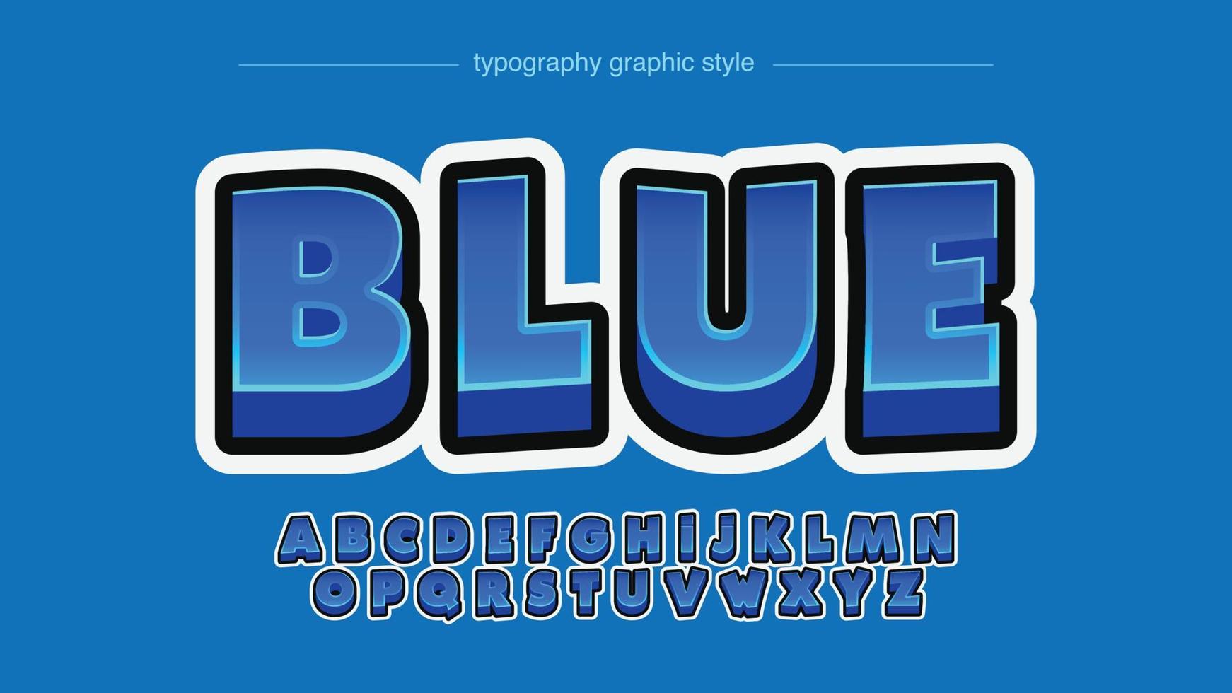 red 3d bold cartoon sticker typography font vector