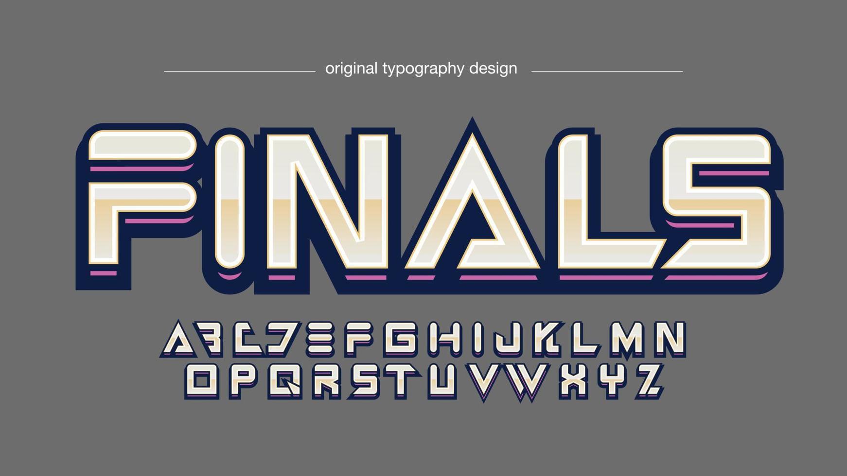 Light gold Metallic 3d Abstract Futuristic Sports Gaming Typography vector