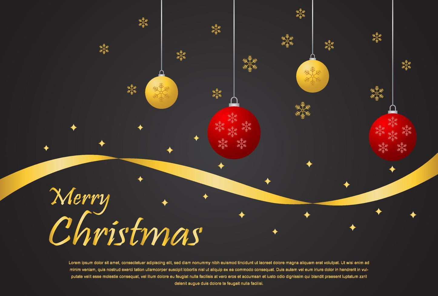 black color merry christmas background design. designs for banner and cover templates. vector