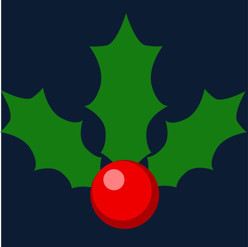 Diseño de icono de celebración del día de Navidad. Diseño de icono de fruta de cereza para navidad vector