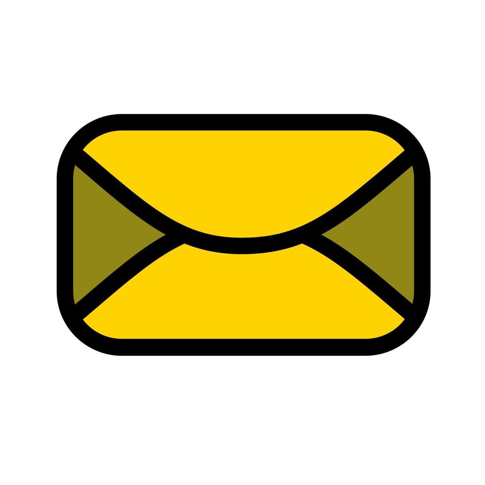icon design for yellow website templates. envelope icon design. vector