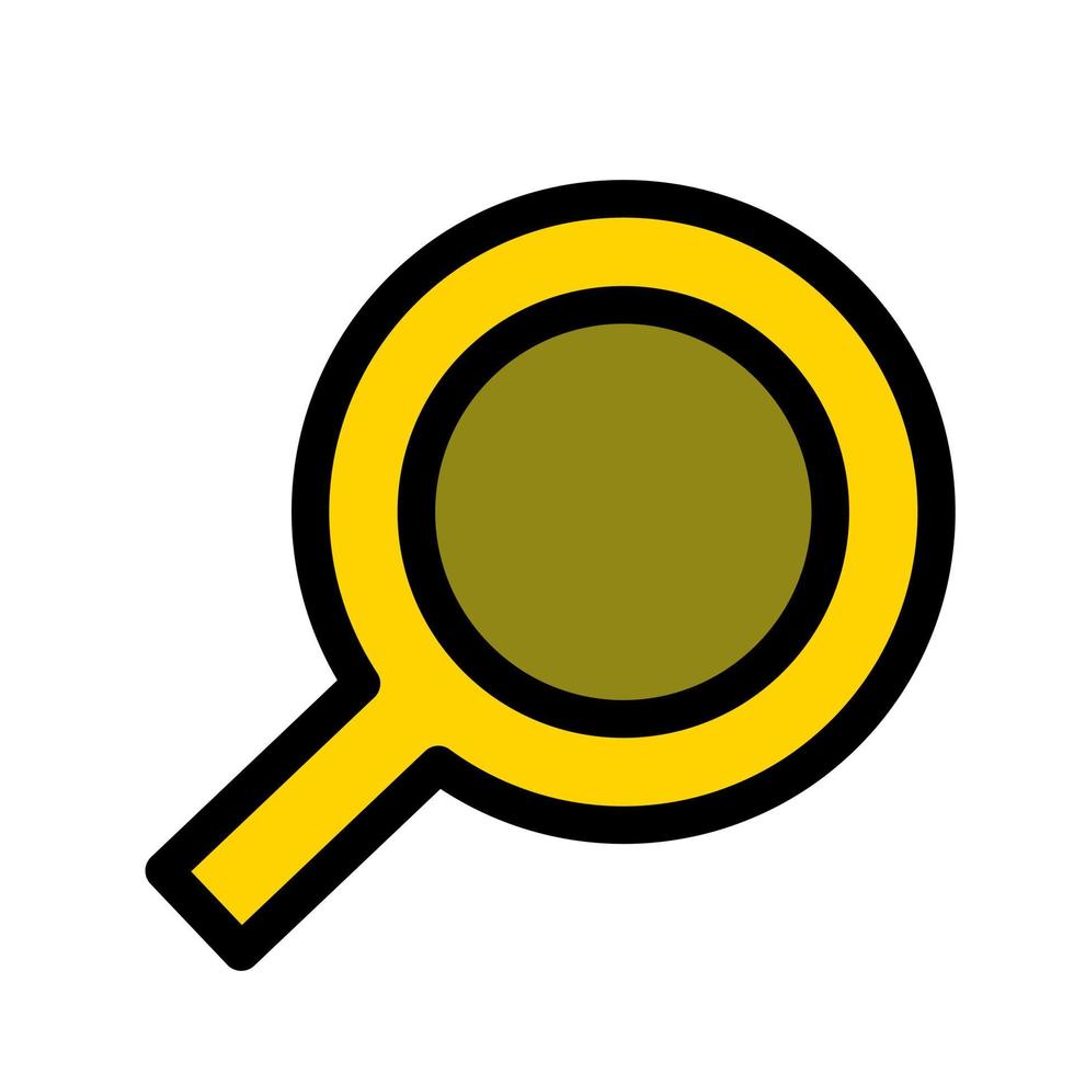 diseño de iconos para plantillas de sitios web amarillos. diseño de icono de lupa vector