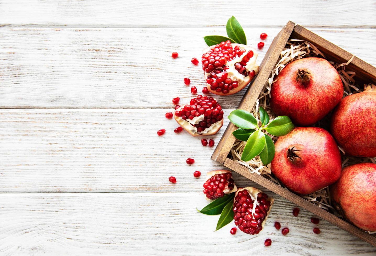 Ripe pomegranate fruits photo