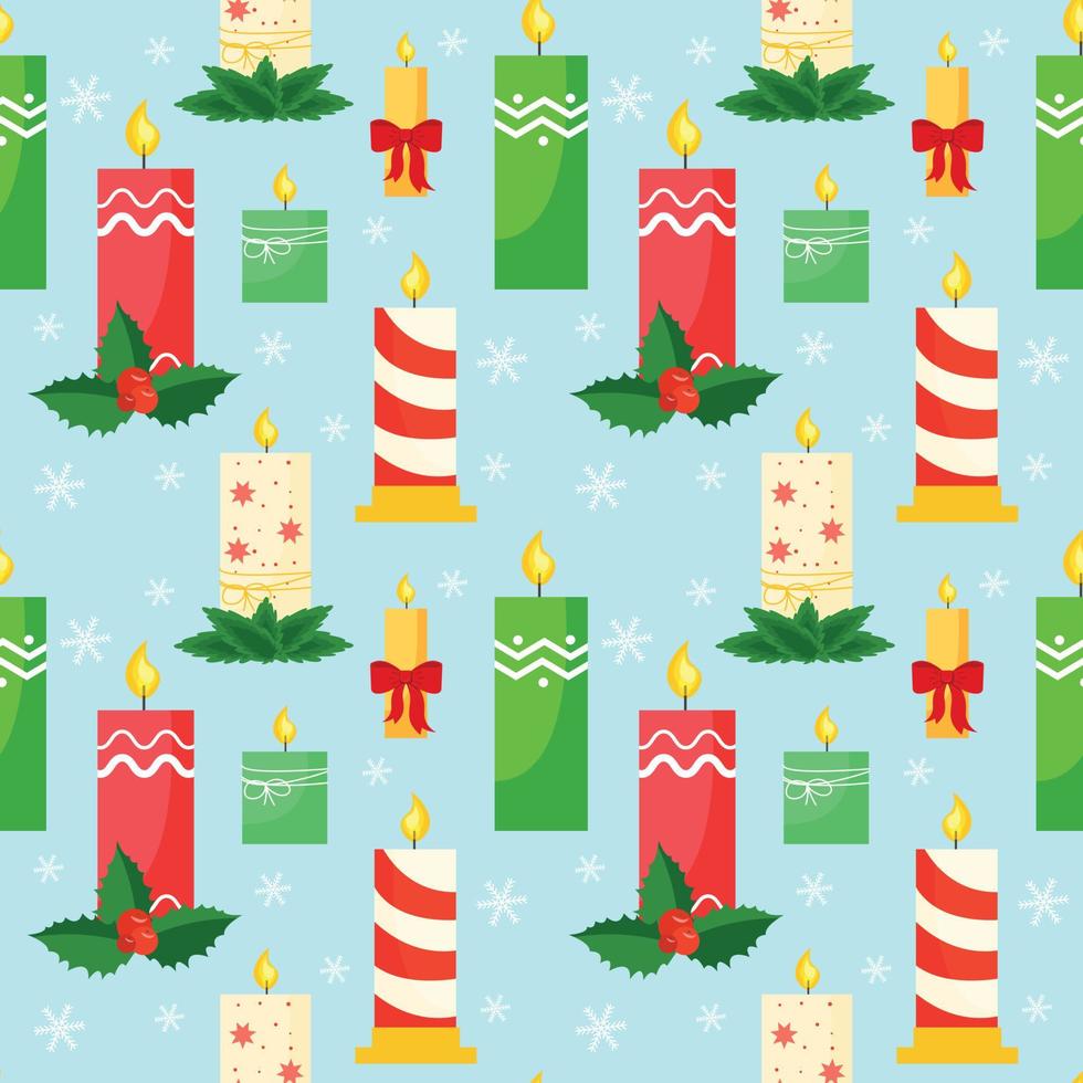 Fondo de Navidad transparente con velas navideñas diferentes vector