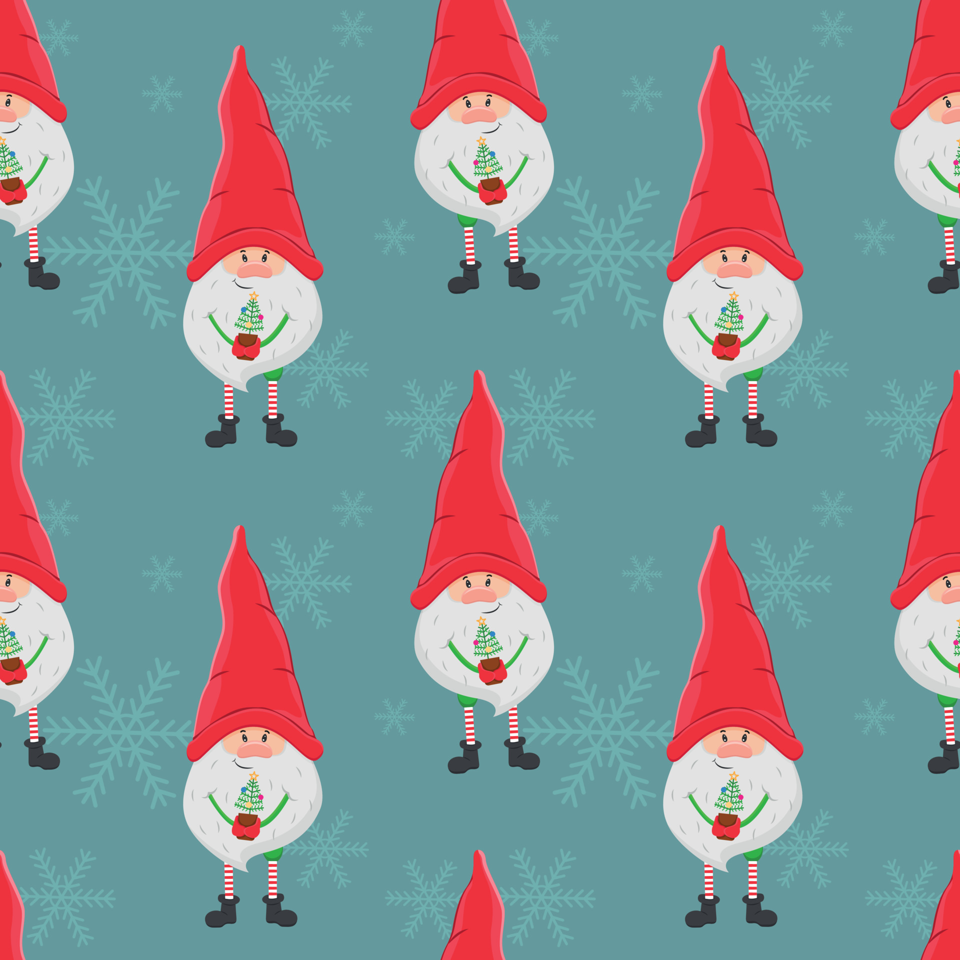 Vector seamless Christmas background with a little gnome in a big red hat 4578593 Vector Art at Vecteezy Vector seamless Christmas background with a little gnome in a big red hat 4578593 Vector Art at Vecteezy
