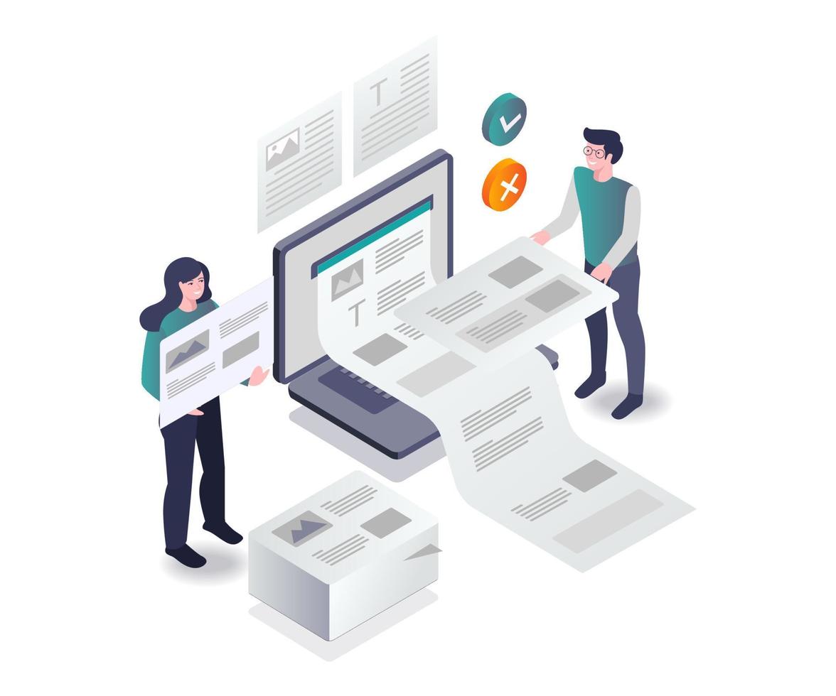 Create content scripts for blogs and web vector