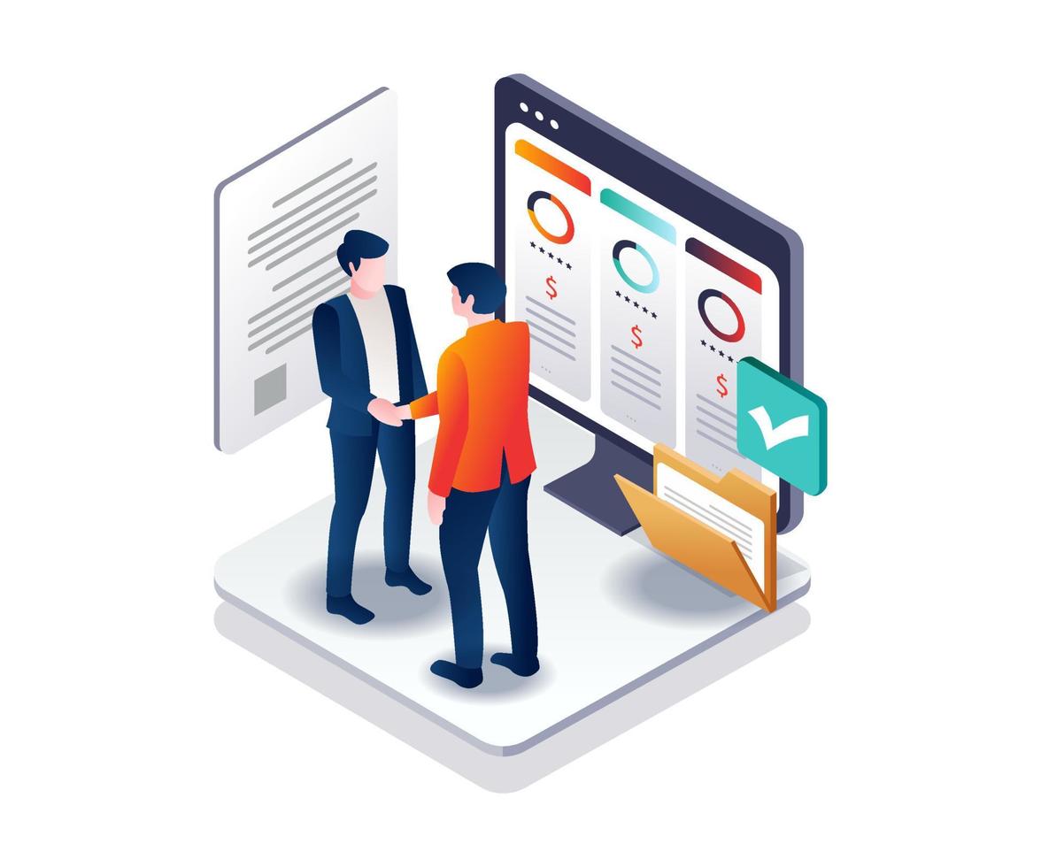 Corporate and business cooperation vector