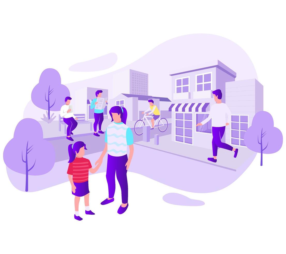 building environment and people vector