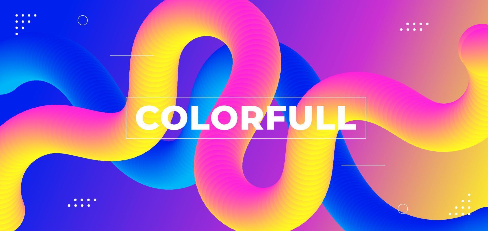 Abstract fluid color pattern of neon color liquid gradient background with modern geometric dynamic motion style Suitable For Wallpaper, Banner, Background, Card, Book Illustration, landing page vector