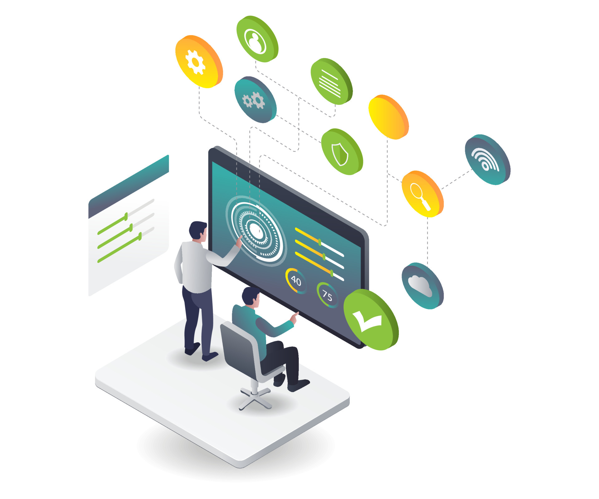 Access Control management and network 4578940 Vector Art at Vecteezy