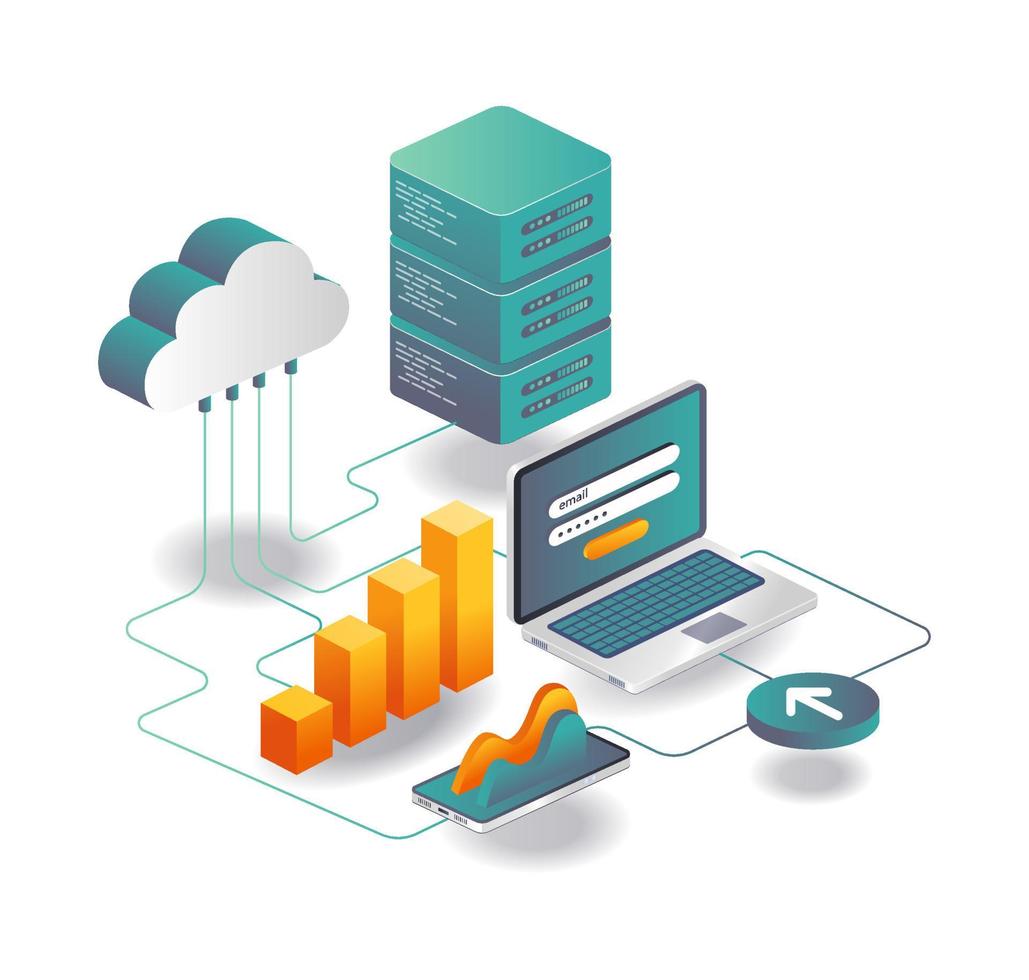 Server data analysis password and security vector