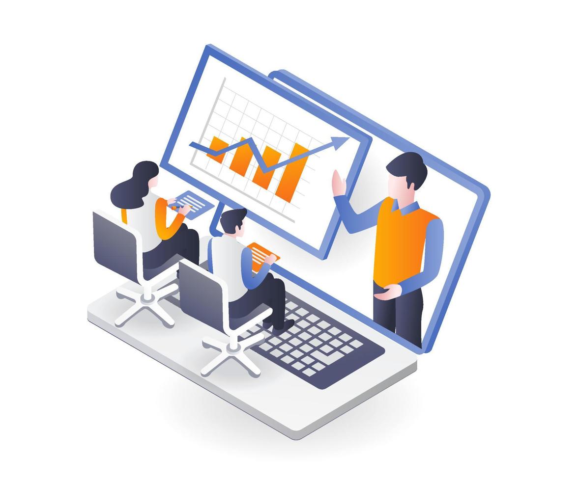 Learn investment and business online vector