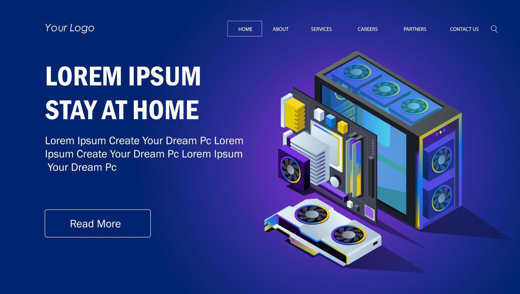 motherboard explode and processor illustration 4579089 Vector Art at Vecteezy