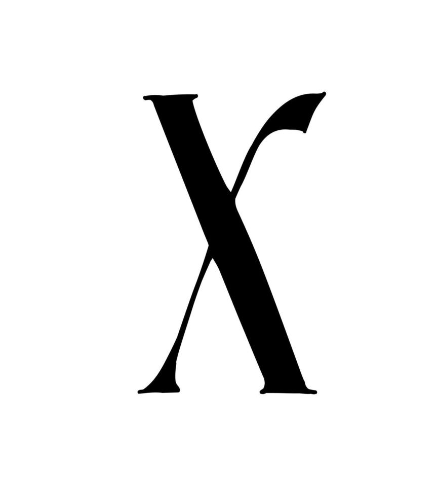 letra latina. vector. logo de la empresa. icono del sitio. letra separada del alfabeto. estilo antiguo gótico neo-ruso de los siglos 17-19. vector