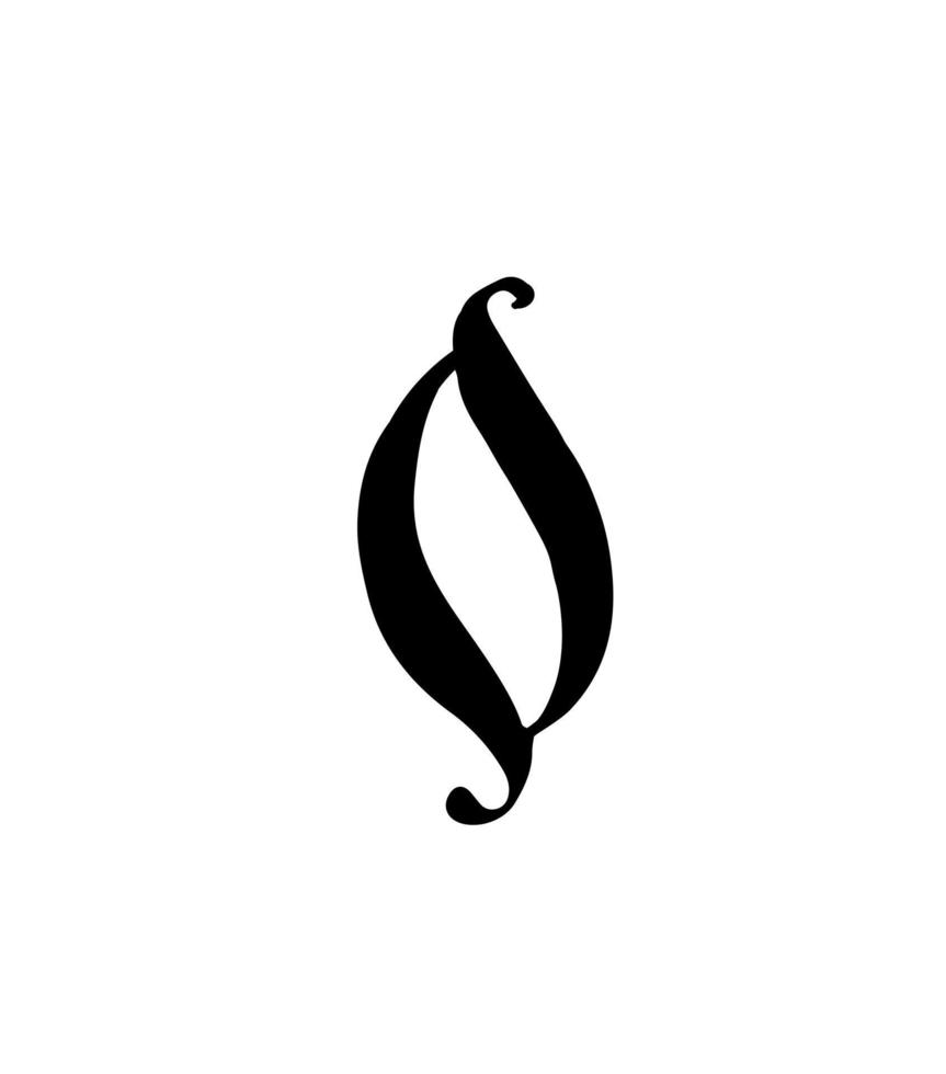 Figure. Vector. Logo for the company. Icon for the site. Separate number from the Russian alphabet. Gothic neo-Russian ancient style of 17-19 centuries. vector