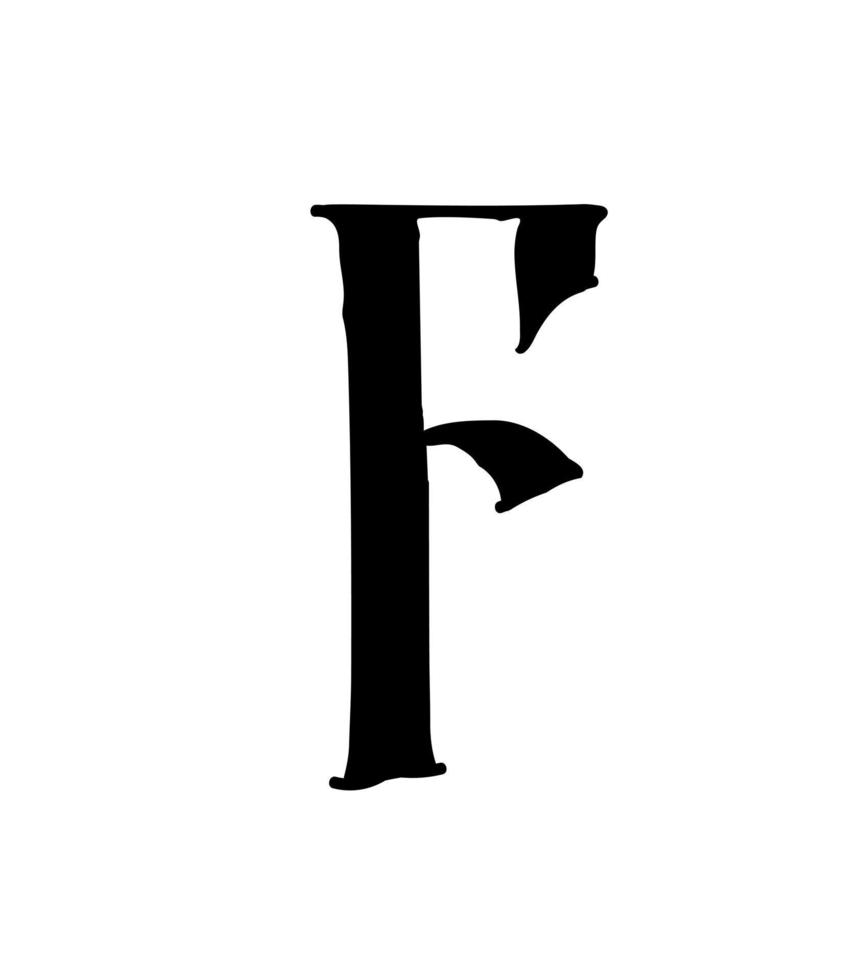 Latin letter. Vector. Logo for the company. Icon for the site. Separate letter from the alphabet. Gothic neo-Russian ancient style of 17-19 centuries. vector