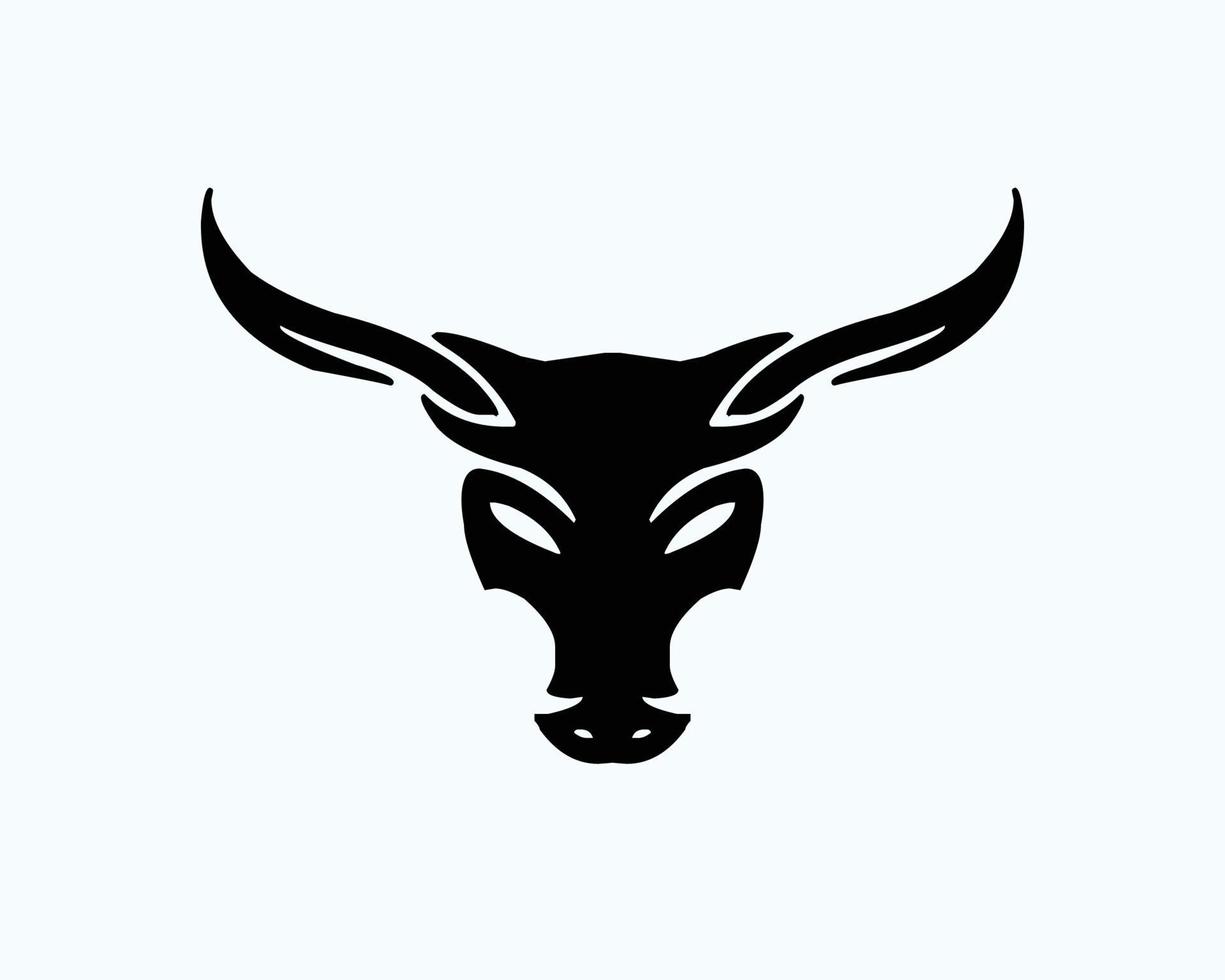 bull head silhouette vector