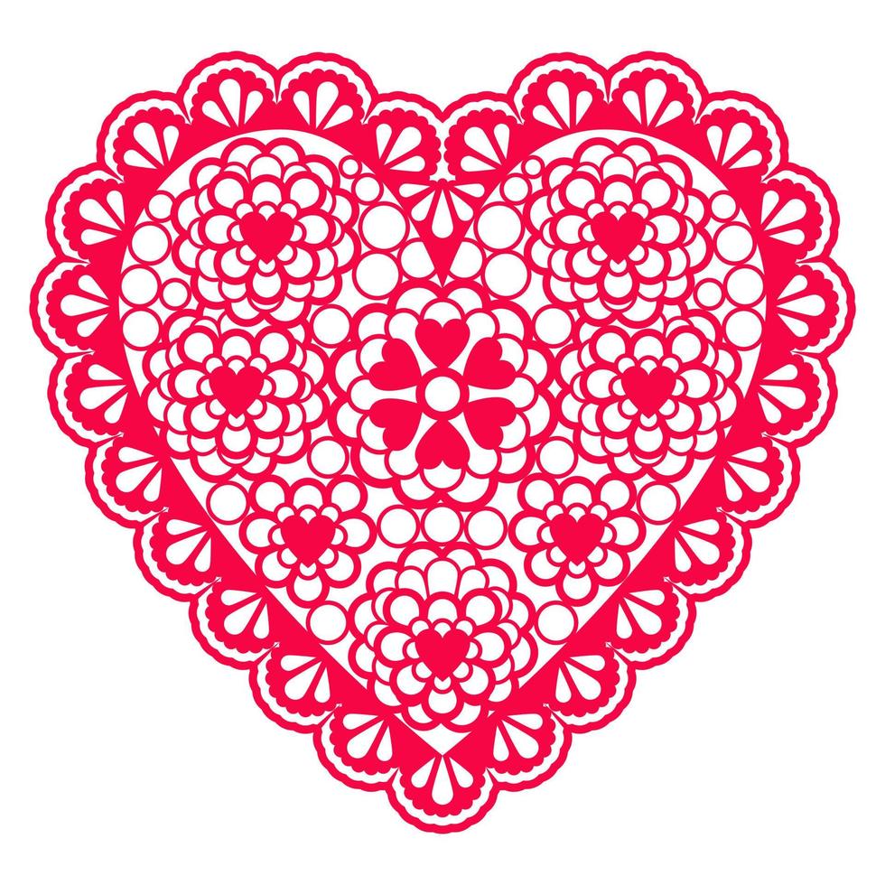 adorno floral corazón estilo boho. vector ilustración plana aislada.