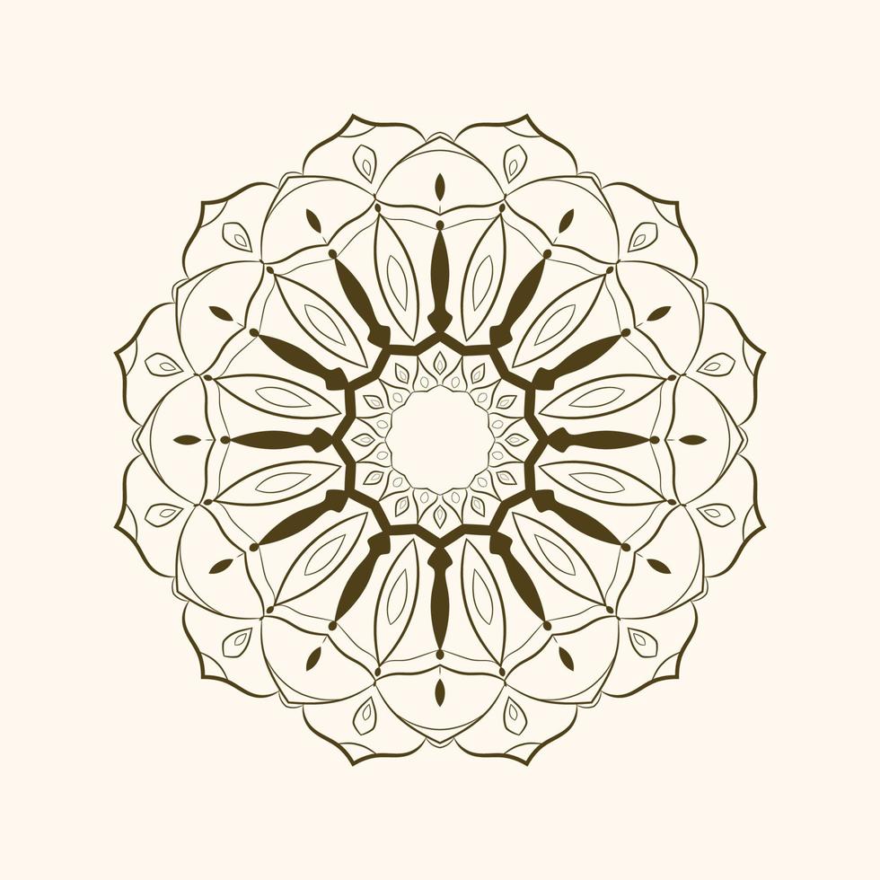 dibujo lineal mandala art vector