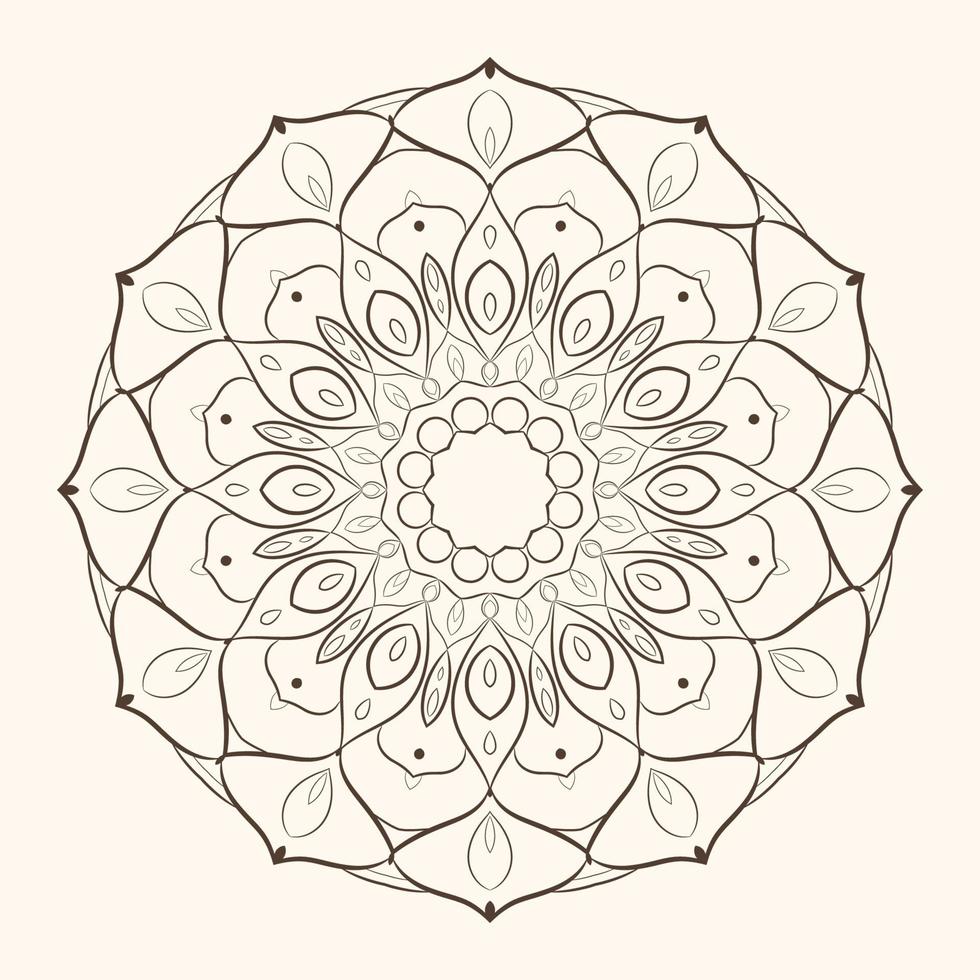 diseño mandala para colorear vector