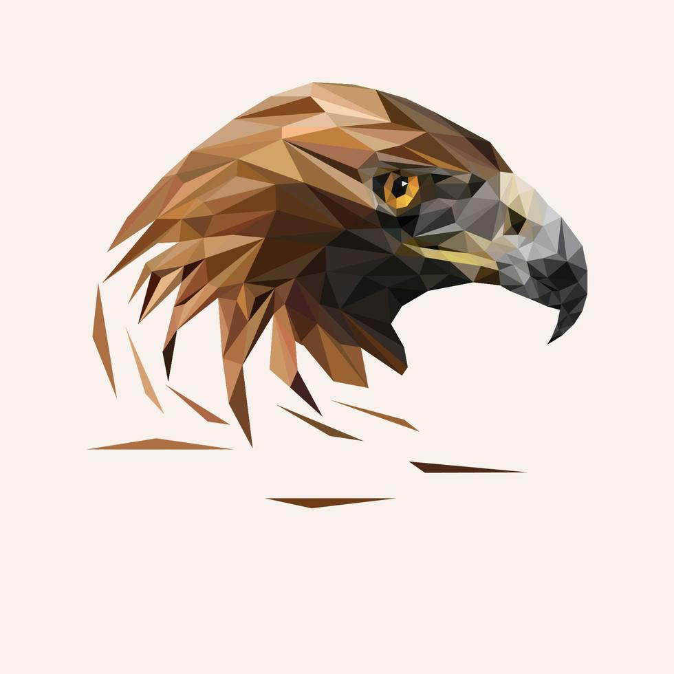 polygonal eagle head vector