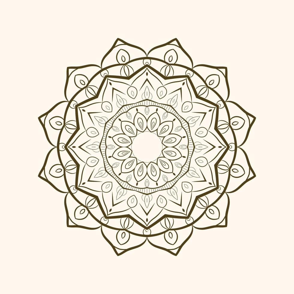 arte mandala blanco y negro vector