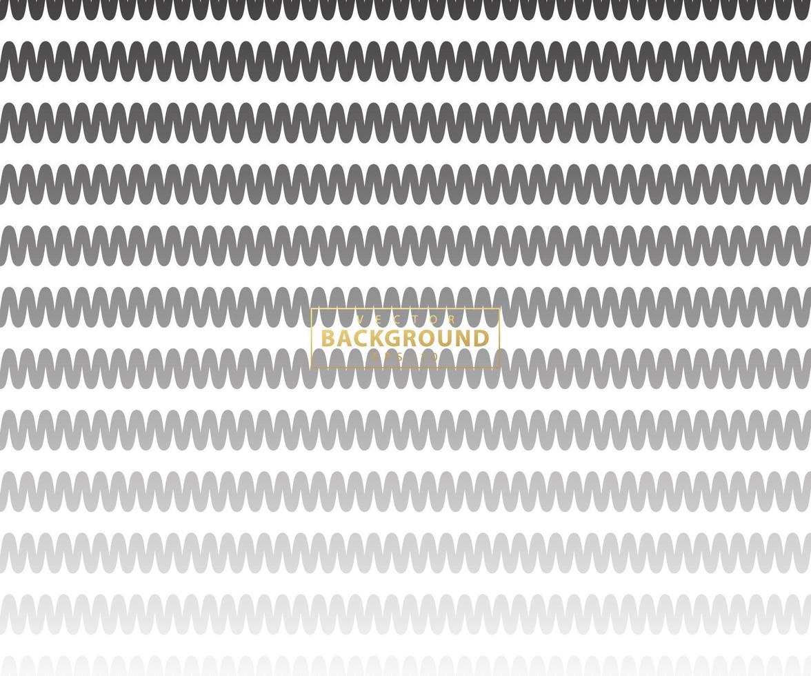 Zig Zag lines pattern. Black wavy line on white background. Abstract wave, vector illustration