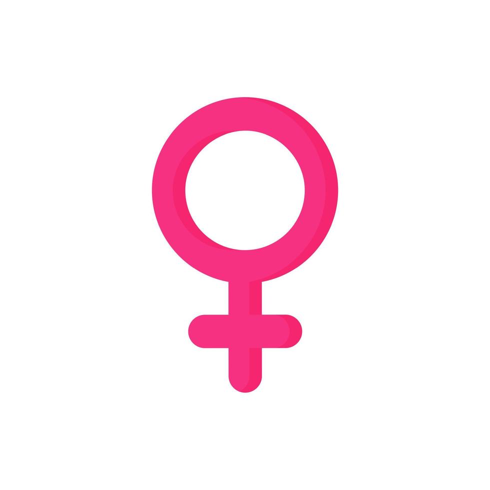 símbolo de género rosa de la mujer. vector