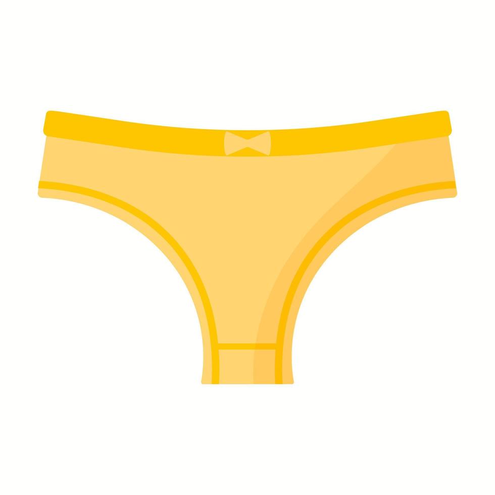 Women yellow sport pantie. Fashion concept. vector