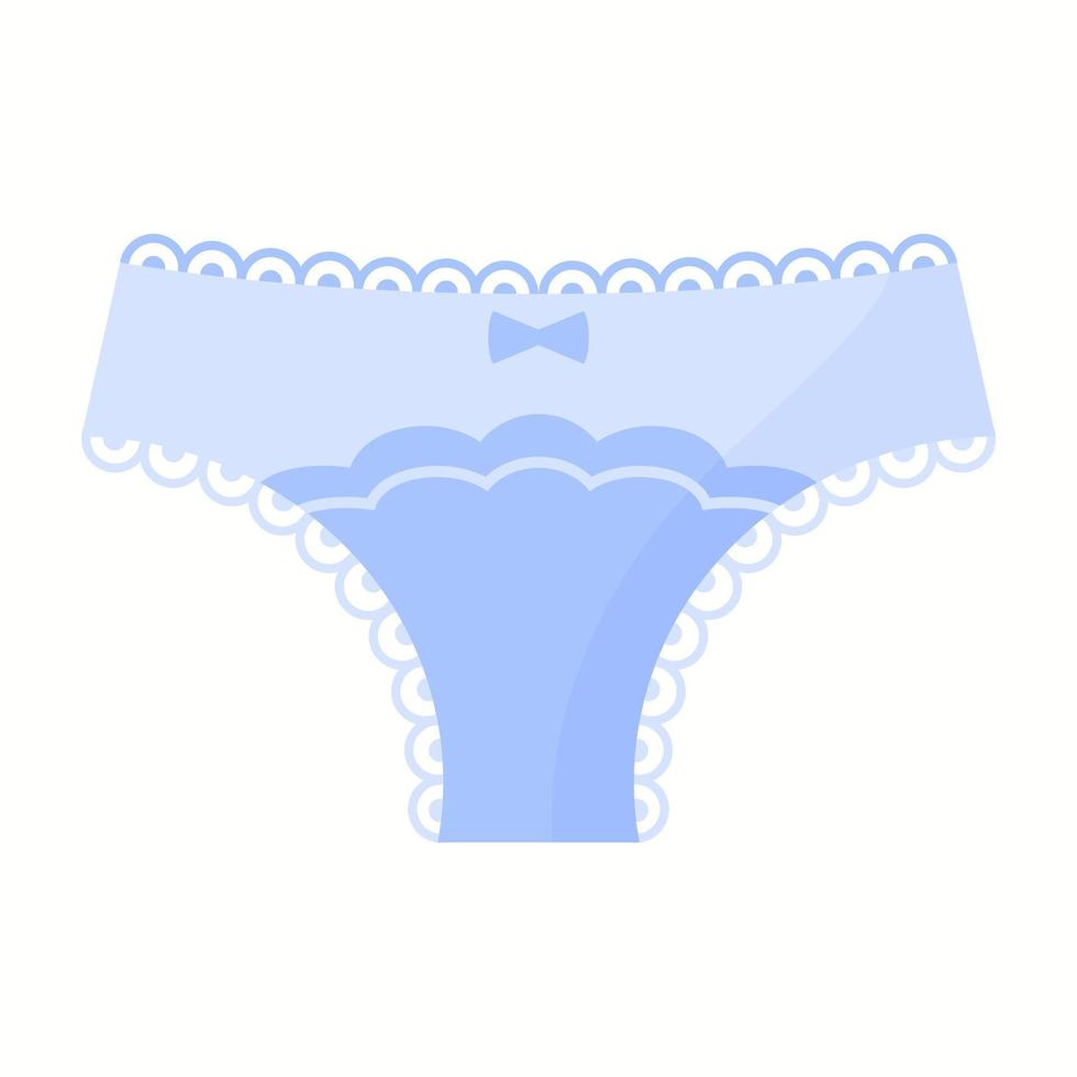 Sexy female blue underwear pantie. Fashion concept. vector