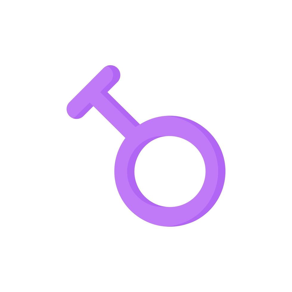 símbolo de género púrpura de travesti. vector