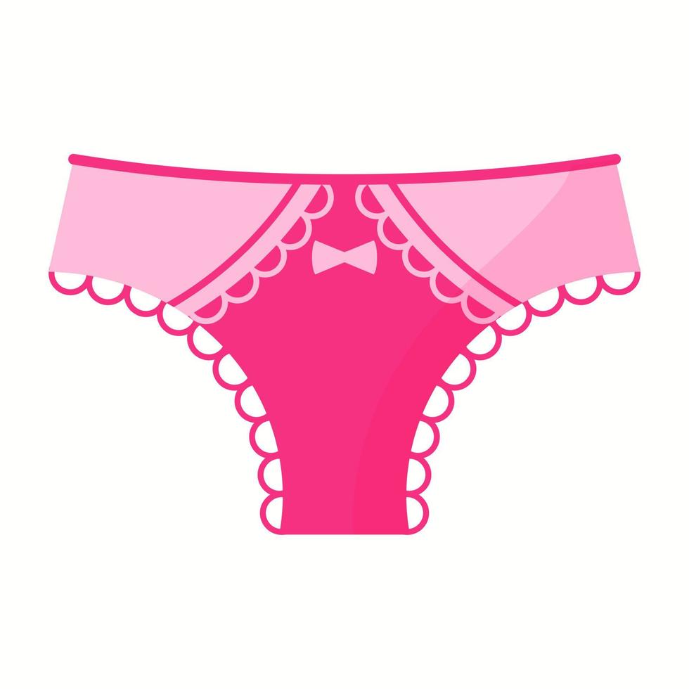 Women pink elegant retro lingerie pantie. Fashion concept. vector